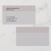Carte De Visite Consultant professionnel simple et élégant Luxe (Devant / Derrière)