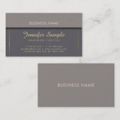 Carte De Visite Consultant professionnel sophistiqué Luxury Plain (Devant / Derrière)