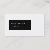 Carte De Visite Consultant Profi - Rectangle noir moderne (Devant)