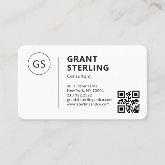 Carte De Visite Consultant QR Code Logo Professional (Devant)