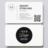Carte De Visite Consultant QR Code Logo Professional