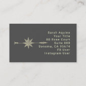 Carte De Visite Consultant Rose Compass (Dos)