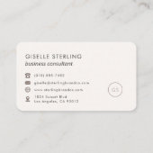 Carte De Visite Consultant Rose Pâle Professionnel (Dos)