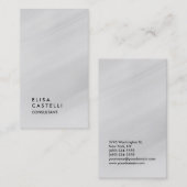 Carte De Visite Consultant simple en mode gris clair (Devant / Derrière)