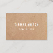 Carte De Visite Consultant simple et élégant en ligne blanche Kraf (Devant)