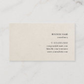Carte De Visite Consultant simple et minimal professionnel (Dos)