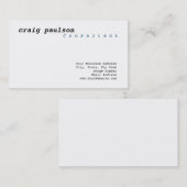 Carte De Visite Consultant simple et tendance unique (Devant / Derrière)