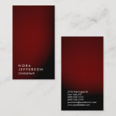 Carte De Visite Consultant simple, simple, vertical, rouge et tend (Devant / Derrière)