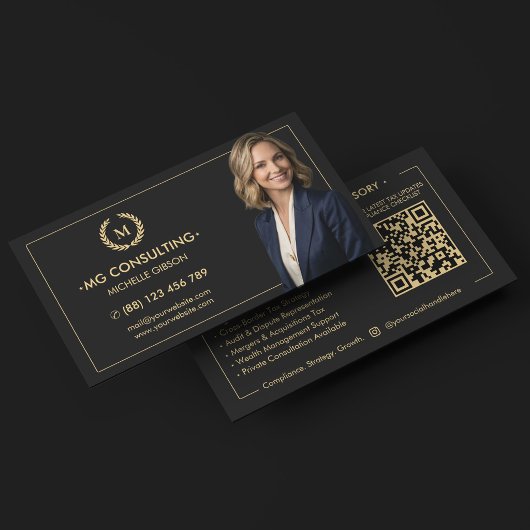 Carte De Visite Consultant Stratégique Moderne Expert-Comptable Ag