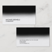 Carte De Visite Consultant unique en gris noir blanc (Devant / Derrière)
