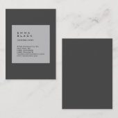 Carte De Visite Consultant unique et élégant en gris clair vertica (Devant / Derrière)