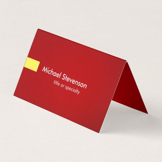 Carte De Visite Consultant unique moderne jaune rouge (Devant)