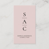Carte De Visite Consultant Vertical Rose Moderne Professionnel (Devant)
