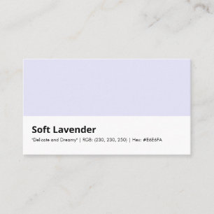 Carte De Visite Consultation de couleur douce lavande délicate et