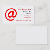 Carte De Visite Consultation de Web (Devant / Derrière)