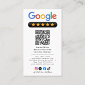 Carte De Visite Consultez le code QR de l'avis Google Évaluations (Dos)