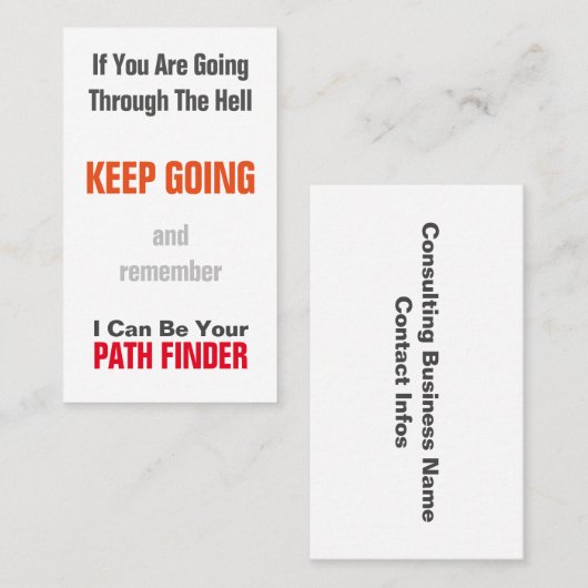 Carte De Visite Consulting (Devant / Derrière)