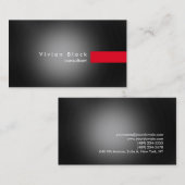 Carte De Visite Consutant moderne professionnel Gris Rouge Gris (Devant / Derrière)