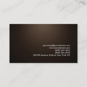 Carte De Visite Consutant moderne professionnel Sepia Red Stripe (Dos)