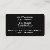 Carte De Visite Contact & Adresse & Services - HVAC professionnel (Dos)