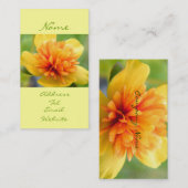 Carte De Visite Contact de chaleur (Devant / Derrière)