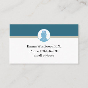 Carte De Visite Contact d'infirmière diplômée simple