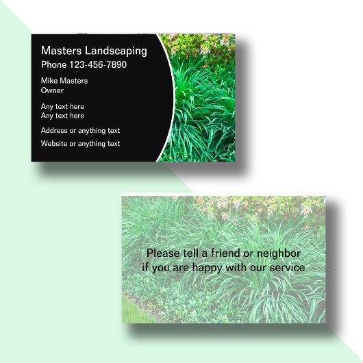 Carte De Visite Contact Landscaper professionnel