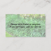 Carte De Visite Contact Landscaper professionnel (Dos)