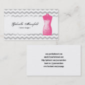 Carte De Visite Contact moderne de Blogger de mode (Devant / Derrière)