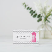 Carte De Visite Contact moderne de Blogger de mode (Debout devant)