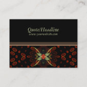 Carte De Visite Contact papillon fractal (Dos)