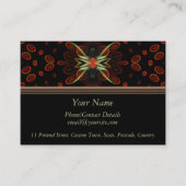 Carte De Visite Contact papillon fractal (Devant)