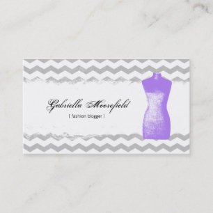 Carte De Visite Contact pourpre de Blogger de mode
