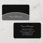 Carte De Visite Contact professionnel Noir clair avec Courbe moder (Devant / Derrière)
