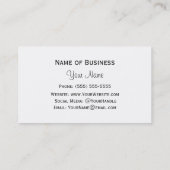 Carte De Visite Contact rose et noir moderne de rayures de zèbre (Dos)