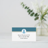 Carte De Visite Contact simple avec une infirmière autorisée (Debout devant)