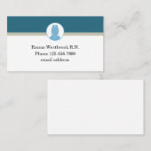 Carte De Visite Contact simple avec une infirmière autorisée (Devant / Derrière)