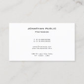 Carte De Visite Contact With Us Modern Minimalist Template Elegant (Dos)