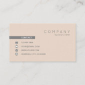 Carte de visite contemporain chic à la mode (Dos)