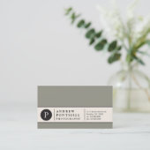 Carte de visite contemporain de monogramme (Debout devant)