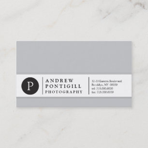 Carte de visite contemporain de monogramme