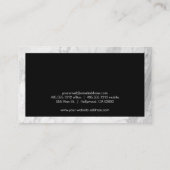 Carte De Visite Contemporain | Découpe Marbre blanc (Dos)