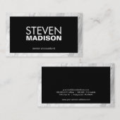 Carte De Visite Contemporain | Découpe Marbre blanc (Devant / Derrière)