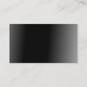 Carte De Visite Contemporain Design clair gris noir (Dos)