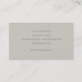 Carte de visite contemporain Ecru (Dos)