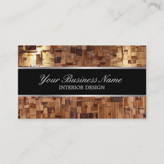 Carte De Visite Contemporain en bois moderne de design d'intérieur (Devant)