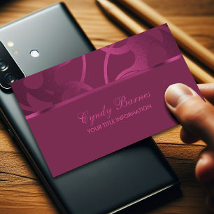 Carte de visite contemporain framboise