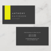 Carte de visite contemporain gris élégant (Devant / Derrière)