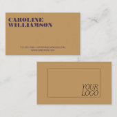 Carte De Visite Contemporain jaune violet minima de nom gras Logo (Devant / Derrière)