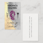 Carte De Visite Contemporain maquillage et cheveux (Devant / Derrière)